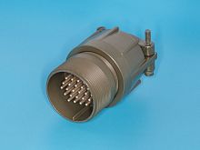 Разъём Amphenol серии MS 24 контакта, вилка на кабель, наружная резьба MS3101E-24-28P