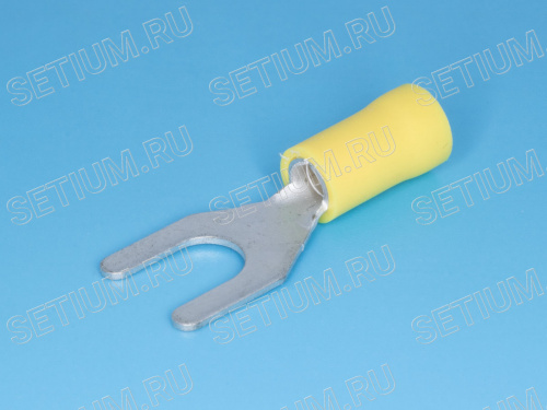 Клемма тип "U" 6,4мм, на провод 4,0-6,0мм, изолированная, кратно 100шт.