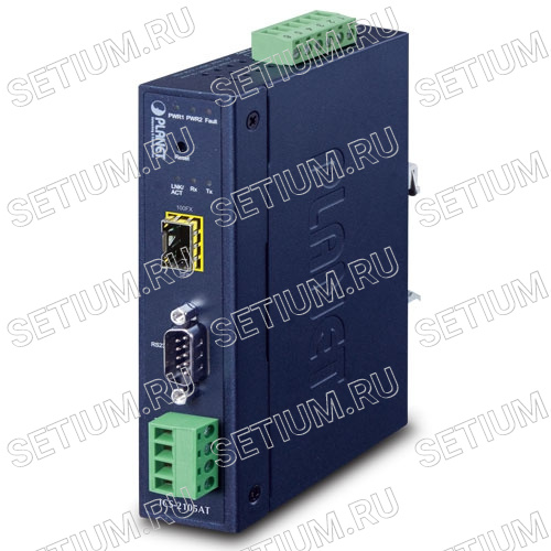 ICS-2105AT Промышленный сервер последовательных устройств 1 порт RS232/RS422/RS485 + 1 слот SFP