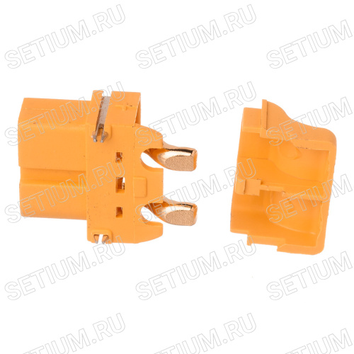 Разъем силовой XT60, 2 контакта, розетка на плату, угловой, SMD XT60PT-F.G.Y фото 2