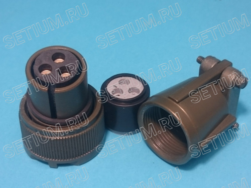 Разъём Amphenol серии MS  3 контакта, гнездо на кабель MS3106E-16-10S фото 3