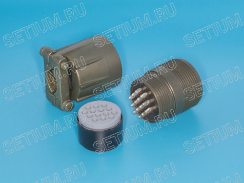 Разъём Amphenol серии MS 14 контактов, гнездо на кабель, наружная резьба MS3101E-20-27S фото 2