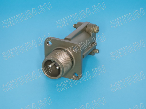 Разъём Amphenol серии MS 2 контакта, вилка на кабель, наружная резьба, с креплением на панель Разъём Amphenol серии MS 2 контакта, вилка на кабель, наружная резьба, с креплением на панель MS3100E-10SL-4P