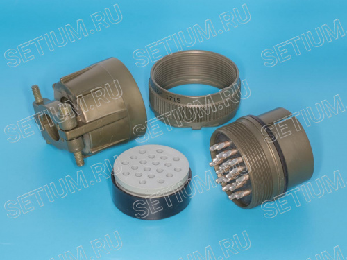 Разъём Amphenol серии MS 20 контактов, вилка на кабель MS3106E-28-16P фото 2