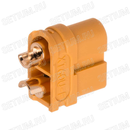 Разъем силовой XT60, 2 контакта, розетка на кабель XT60U-F.G.Y фото 2