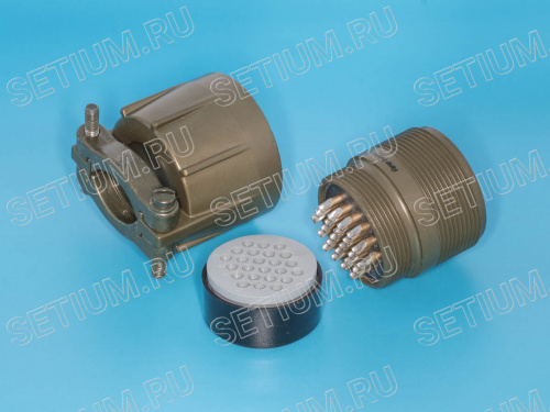 Разъём Amphenol серии MS 24 контакта, вилка на кабель, наружная резьба MS3101E-24-28P фото 3