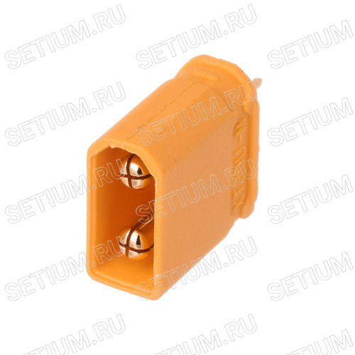 Разъем силовой XT30, 2 контакта, штекер на кабель XT30U-M.G.Y