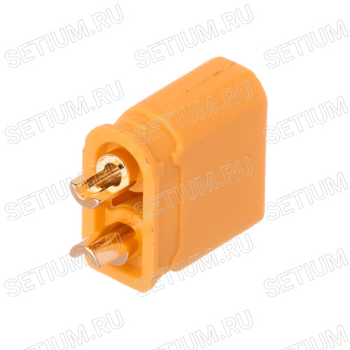 Разъем силовой XT30, 2 контакта, штекер на кабель XT30U-M.G.Y фото 3