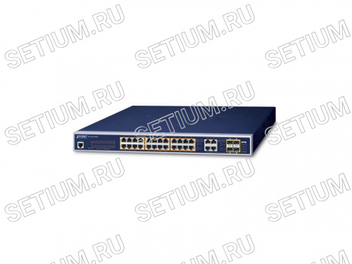 GS-4210-24PL4C Управляемый PoE коммутатор 2-го уровня 24 порта 1Гб/с 4 комбо порта TP/SFP 1Гб/с