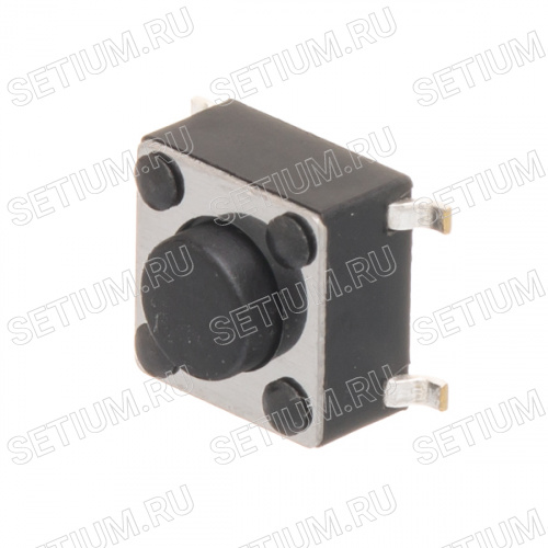 Кнопка тактовая 6х6 мм, h=4.3 мм, поверхностный монтаж SWT-34-43