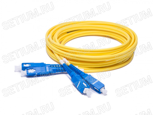 SC-SC патч-корд одномодовый, 3м (Duplex) 13-FFS1F08-3M/9/125 SC/PC- SC/PC 3.0 mm Duplex LSZ