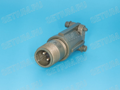 Разъём Amphenol серии MS  2 контакта, вилка на кабель, наружная резьба MS3101E-10SL-4P