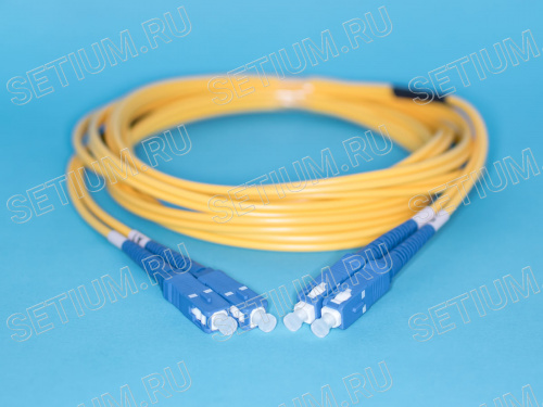 SC-SC патч-корд одномодй, 2м (Duplex) 13-FFS1F08-2M/9/125 SC/PC-SC/PC 3.0mm
