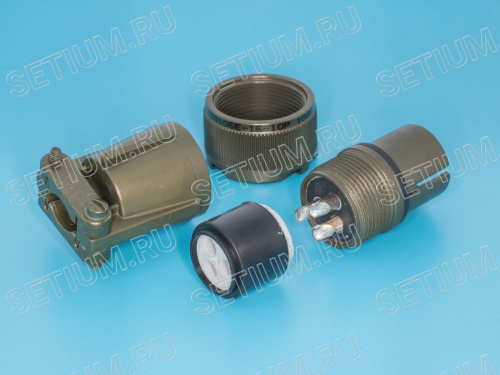 Разъём Amphenol серии MS  3 контакта, вилка на кабель MS3106E-16-10P фото 2