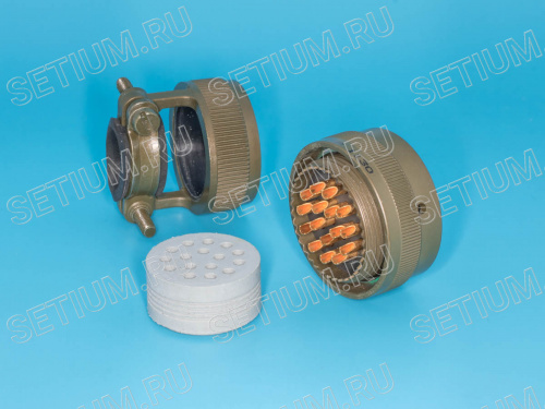 Разъём Amphenol серии 62IN 16 контактов, вилка на кабель 62IN-16F-20-16P фото 2