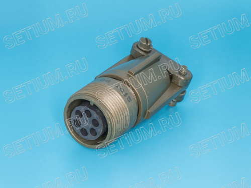 Разъём Amphenol серии MS  6 контактов, гнездо на кабель, наружная резьба MS3101E-14S-6S