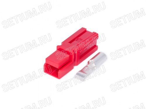 Разъем модульный для аккумуляторной батареи (красный) 30А, (корпус +1 контакт 16-12AWG) XBMC1S-2AG-R