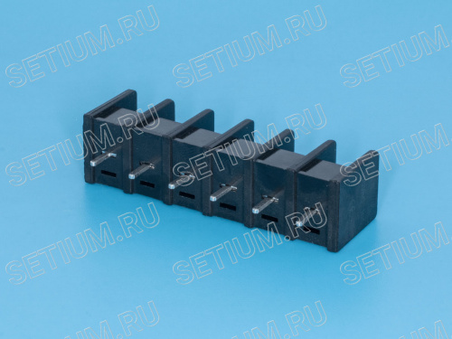 Клеммник винтовой на плату, 6 контактов, шаг 8.25 мм фото 3