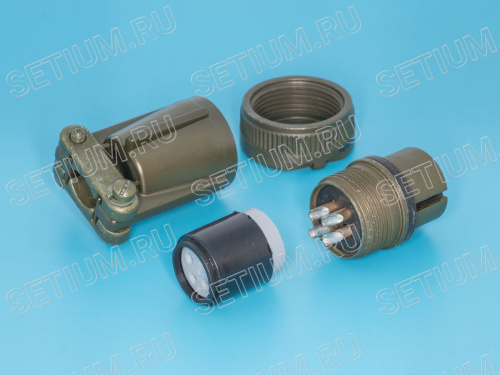 Разъём Amphenol серии MS  4 контакта, гнездо на кабель MS3106E-14S-2S фото 2