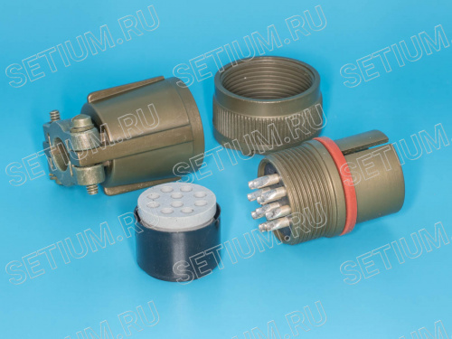 Разъём Amphenol серии MS 10 контактов, вилка на кабель MS3106E-18-1P фото 3
