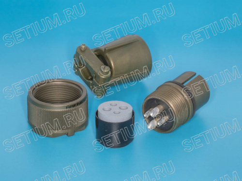 Разъём Amphenol серии MS  4 контакта, вилка на кабель MS3106E-16-9P фото 2