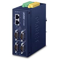 ICS-2400T Промышленный сервер последовательных устройств 4 порта RS232/RS422/RS485 + 2 порта 100Мбит/с