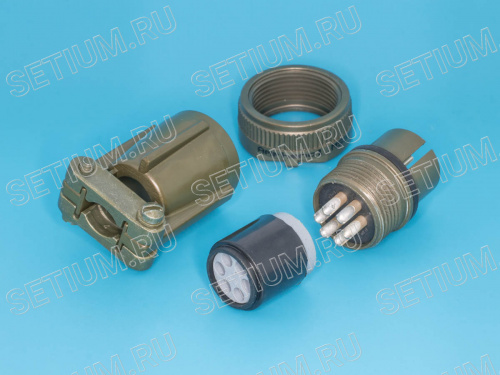 Разъём Amphenol серии MS  6 контактов, вилка на кабель MS3106E-14S-6P фото 3