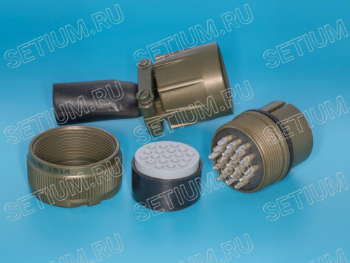 Разъём Amphenol серии MS 19 контактов, гнездо на кабель MS3106E-22-14S фото 3