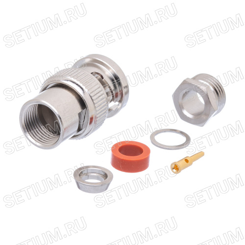 Разъем BNC Amphenol, вилка на кабель RG-58, пайка 112348 фото 2