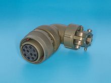 Разъём Amphenol серии MS 10 контактов, гнездо на кабель, прямой угол MS3108E-18-1S