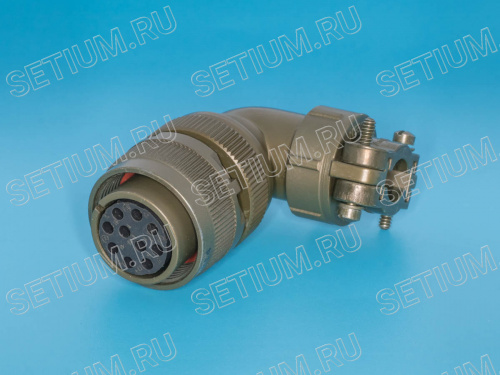 Разъём Amphenol серии MS 10 контактов, гнездо на кабель, прямой угол MS3108E-18-1S