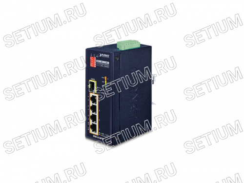 ISW-514PTF Промышленный неуправляемый коммутатор Planet 4 порта 10/100Мб/с 802.3at РоЕ , 1 слот SFP 100Мб/с