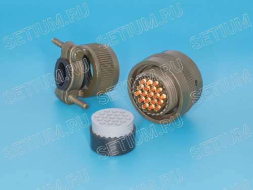 Разъём Amphenol серии 62IN 19 контактов, вилка на кабель 62IN-16F-14-19P фото 3