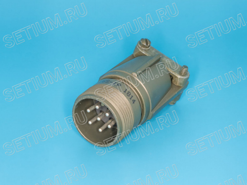 Разъём Amphenol серии MS  7 контактов, вилка на кабель, наружная резьба MS3101E-16S-1P