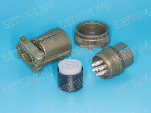 Разъём Amphenol серии MS  7 контактов, вилка на кабель MS3106E-16S-1P фото 2