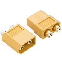 Разъем силовой XT60, 2 контакта, штекер на плату XT60PB30-M.G.Y