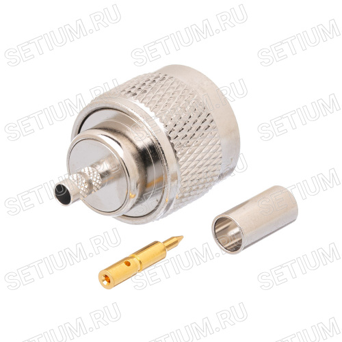 Разъем N Amphenol, вилка на кабель RG-58, обжим 082-5375-RFX фото 2