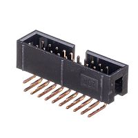 Разъем IDC 2х10 вилка на плату, шаг 2.54мм, прямой угол BH-20R