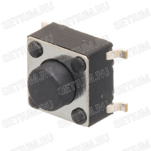 Кнопка тактовая 6х6 мм, h=5 мм, поверхностный монтаж SWT-34-50