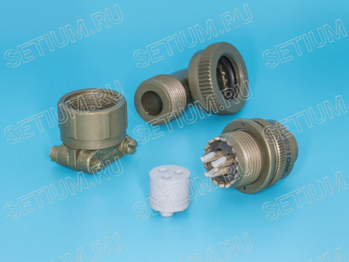 Разъём Amphenol серии MS  3 контакта, гнездо на кабель, прямой угол MS3108E-10SL-3S фото 2